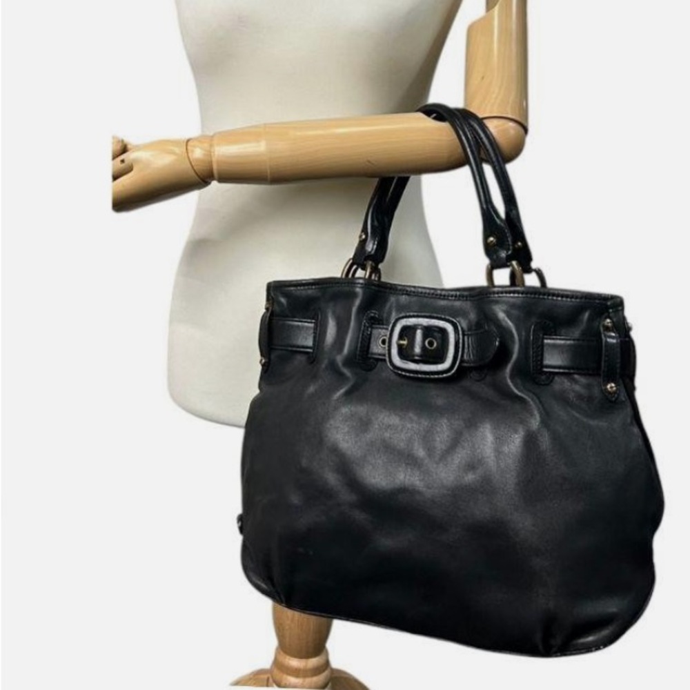 Cole Haan Black Convertible Soft Leather Shoulder / Handbag
